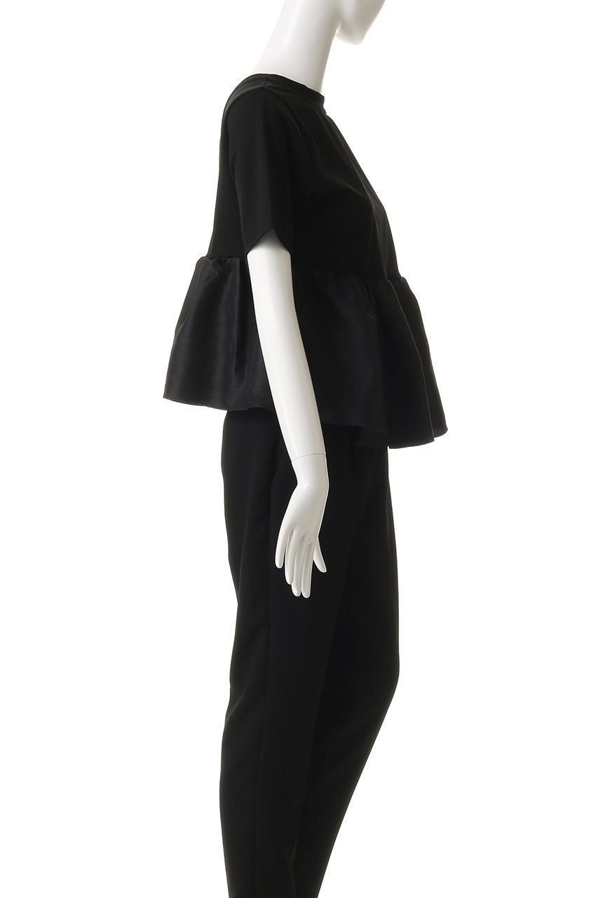 【ミディウミソリッド/MIDIUMISOLID】のwoven switching 2way peplum トップ 人気、トレンドファッション・服の通販 founy(ファニー) 　ファッション　Fashion　レディースファッション　Fashion for Women　トップス・カットソー　Cut & Sew Tops　シャツ・ブラウス・オフィスカジュアル　Elegant Blouses & Button-Ups　ロングTシャツ・Tシャツ　Longline T-Shirts & Tees　カットソー・ベーシックTシャツ　Cut-and-Sewn Tops / Stretch Tees & Basics　なめらか　Smooth, Silky Texture　カットソー　Cut and Sewn Top　ショート　Short, Short Length　スリーブ　Sleeve, Long Sleeve / Short Sleeve　ペプラム　Peplum, Flared Hem　ボトム　Bottoms, Lower Wear　エレガント 上品　Elegant　新作・新入荷　New Arrivals / New In　other-3|ID: prp329100004689389 ipo3291000000033867238
