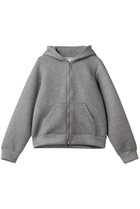 【ミディウミソリッド/MIDIUMISOLID】のsheer double-knit zip hoodie フーディー l.gray|ID:prp329100004689391