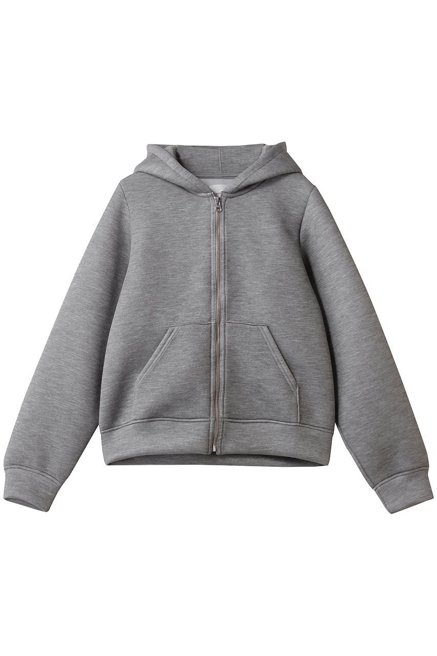 【ミディウミソリッド/MIDIUMISOLID】のsheer double-knit zip hoodie フーディー インテリア・キッズ・メンズ・レディースファッション・服の通販 founy(ファニー) 　ファッション　Fashion　レディースファッション　Fashion for Women　トップス・カットソー　Cut & Sew Tops　ニット　Knit Tops & Sweaters　シャツ・ブラウス・オフィスカジュアル　Elegant Blouses & Button-Ups　レディースパーカー・カジュアルフーディー　Casual Hoodies & Sweatshirts　ロングTシャツ・Tシャツ　Longline T-Shirts & Tees　スウェット・クルーネックトップス　Sweatshirts & Crewnecks / Relaxed Fit Sweat Tops　カットソー・ベーシックTシャツ　Cut-and-Sewn Tops / Stretch Tees & Basics　インナー　Innerwear　コンパクト　Compact, Small Size　シンプル　Simple, Minimal　ジャケット　Jacket, Outerwear　冬　Winter / This Winter　新作・新入荷　New Arrivals / New In　l.gray|ID: prp329100004689391 ipo3291000000033867244