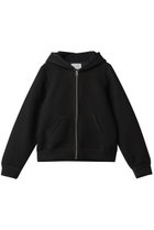【ミディウミソリッド/MIDIUMISOLID】のsheer double-knit zip hoodie フーディー black|ID:prp329100004689391