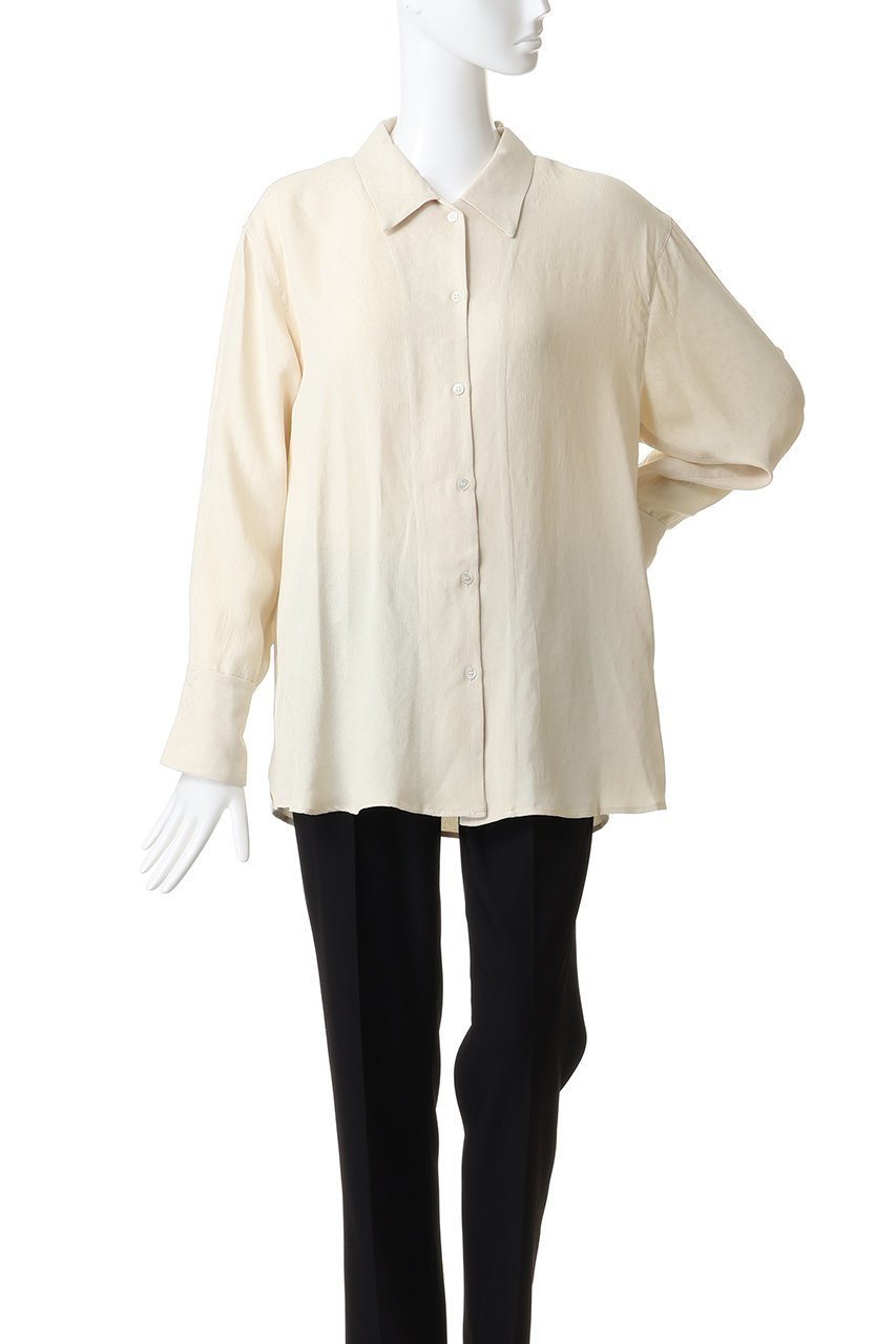 【ミディウミソリッド/MIDIUMISOLID】のリラックスジャカードシャツ 人気、トレンドファッション・服の通販 founy(ファニー) 　ファッション　Fashion　レディースファッション　Fashion for Women　トップス・カットソー　Cut & Sew Tops　シャツ・ブラウス・オフィスカジュアル　Elegant Blouses & Button-Ups　おすすめ　Recommended / Our Picks　カフス　Cuff Design　ジャカード／ジャガード　Jacquard, Woven Pattern　スリーブ　Sleeve, Long Sleeve / Short Sleeve　セットアップ　Set-Up, Coordinated Outfit　ドレープ　Drape, Draping Fabric　レオパード　Leopard, Animal Print　ロング　Long, Long-Length　ワイド　Wide, Wide Fit　長袖　Long Sleeve, Full Sleeve　other-2|ID: prp329100004689392 ipo3291000000035585958