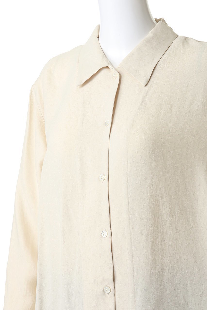 【ミディウミソリッド/MIDIUMISOLID】のリラックスジャカードシャツ 人気、トレンドファッション・服の通販 founy(ファニー) 　ファッション　Fashion　レディースファッション　Fashion for Women　トップス・カットソー　Cut & Sew Tops　シャツ・ブラウス・オフィスカジュアル　Elegant Blouses & Button-Ups　おすすめ　Recommended / Our Picks　カフス　Cuff Design　ジャカード／ジャガード　Jacquard, Woven Pattern　スリーブ　Sleeve, Long Sleeve / Short Sleeve　セットアップ　Set-Up, Coordinated Outfit　ドレープ　Drape, Draping Fabric　レオパード　Leopard, Animal Print　ロング　Long, Long-Length　ワイド　Wide, Wide Fit　長袖　Long Sleeve, Full Sleeve　other-5|ID: prp329100004689392 ipo3291000000035585965