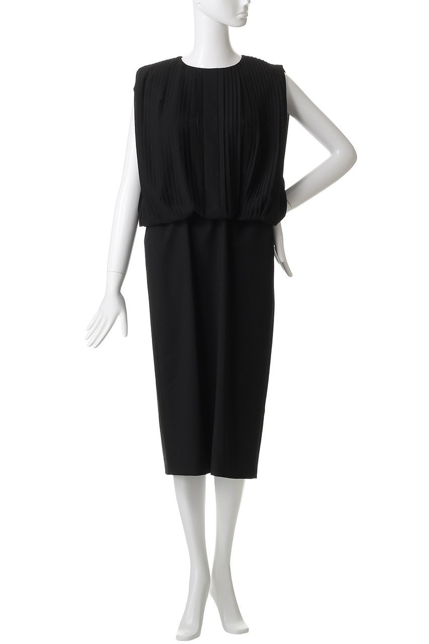 【エステータ/esteta】のウールトロドライストレッチ プリーツコンビ ワンピース 人気、トレンドファッション・服の通販 founy(ファニー) 　ファッション　Fashion　レディースファッション　Fashion for Women　ワンピース　Dresses　チュニック　Tunic Tops & Dresses　オケージョン　Occasion Wear　コンビ　Combo, Combination Style　チュニック　Tunic, Long Top　ドッキング　Docking, Mixed Material　プリーツ　Pleats, Pleated　ロング　Long, Long-Length　エレガント 上品　Elegant　other-2|ID: prp329100004689403 ipo3291000000035840947