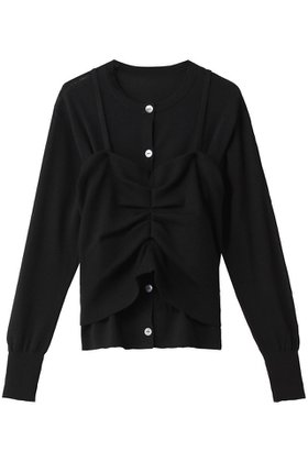 【エステータ/esteta】 ビスチェカーディガン人気、トレンドファッション・服の通販 founy(ファニー) ファッション Fashion レディースファッション Fashion for Women トップス・カットソー Cut & Sew Tops ニット Knit Tops & Sweaters カーディガン・羽織り Layered Style Cardigans ビスチェ Bustiers & Corset Tops / Layered Bustier Style エレガント 上品 Elegant カーディガン Cardigan, Knitwear シャーリング Shirring, Ruched ビスチェ Bustier, Corset Top 新作・新入荷 New Arrivals / New In A/W・秋冬 Autumn/Winter |ID:prp329100004689404