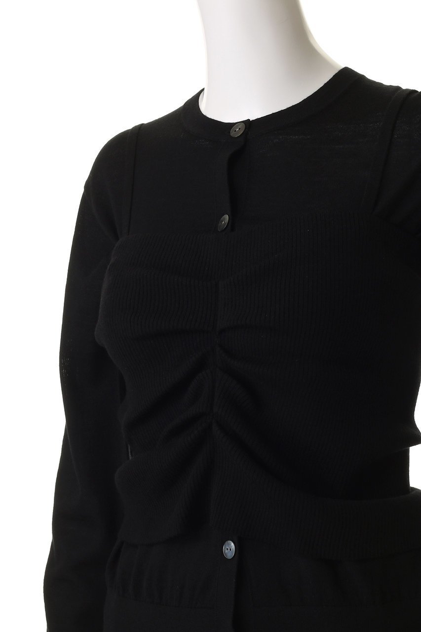 【エステータ/esteta】のビスチェカーディガン 人気、トレンドファッション・服の通販 founy(ファニー) 　ファッション　Fashion　レディースファッション　Fashion for Women　トップス・カットソー　Cut & Sew Tops　ニット　Knit Tops & Sweaters　カーディガン・羽織り　Layered Style Cardigans　ビスチェ　Bustiers & Corset Tops / Layered Bustier Style　エレガント 上品　Elegant　カーディガン　Cardigan, Knitwear　シャーリング　Shirring, Ruched　ビスチェ　Bustier, Corset Top　新作・新入荷　New Arrivals / New In　A/W・秋冬　Autumn/Winter　other-5|ID: prp329100004689404 ipo3291000000033867337
