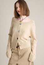 【ブリル/BRILL】のメランジドロップカーディガン ベージュ|ID: prp329100004689416 ipo3291000000036128686