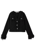【プランク プロジェクト/PRANK PROJECT】のフリンジジャガードカーディガン / Fringe Jacquard Cardigan BLK(ブラック)|ID: prp329100004689421 ipo3291000000033867470