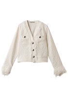 【プランク プロジェクト/PRANK PROJECT】のフリンジジャガードカーディガン / Fringe Jacquard Cardigan IVR(アイボリー)|ID: prp329100004689421 ipo3291000000033867472
