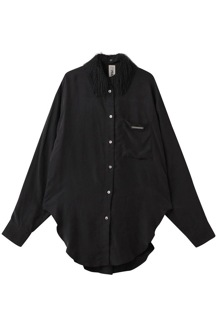 【プランク プロジェクト/PRANK PROJECT】のフェザーカラーシャツ / Feather Collar Shirt インテリア・キッズ・メンズ・レディースファッション・服の通販 founy(ファニー) https://founy.com/ ファッション Fashion レディースファッション Fashion for Women トップス・カットソー Cut & Sew Tops シャツ・ブラウス・オフィスカジュアル Elegant Blouses & Button-Ups とろみ Fluid, Flowy Fabric キュプラ Cupro, Eco Fabric スラックス Slacks, Dress Pants スリーブ Sleeve, Long Sleeve / Short Sleeve デニム Denim, Jeans Material フェザー Feather, Feather Detail ロング Long, Long-Length エレガント 上品 Elegant |ID: prp329100004689425 ipo3291000000036128693