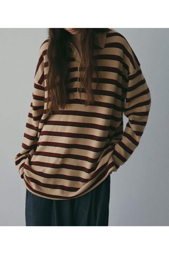 【エトレトウキョウ/ETRE TOKYO】のマルチボーダーニットポロ インテリア・キッズ・メンズ・レディースファッション・服の通販 founy(ファニー) https://founy.com/ ファッション Fashion レディースファッション Fashion for Women トップス・カットソー Cut & Sew Tops ニット Knit Tops & Sweaters カジュアルプルオーバー・ニットトップス Pullovers & Knit Tops / Casual Pullovers ジャカード/ジャガード Jacquard, Woven Pattern デニム Denim, Jeans Material バランス Balance, Style Balance フィット Fit, Slim Fit ボーダー Border, Stripe ミックス Mix, Mixed Style おすすめ Recommended / Our Picks |ID: prp329100004689435 ipo3291000000033867579