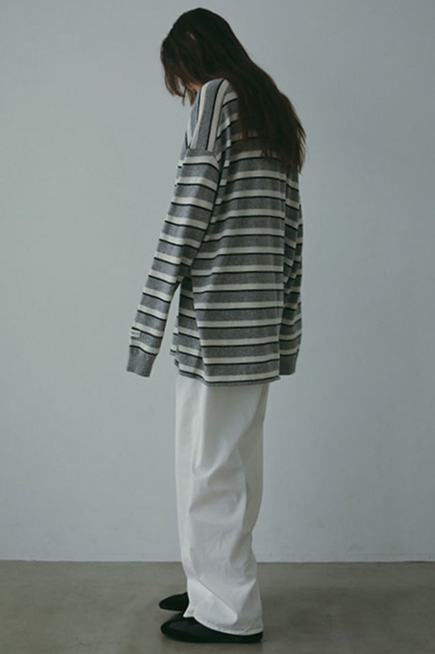 【エトレトウキョウ/ETRE TOKYO】のマルチボーダーニットポロ 人気、トレンドファッション・服の通販 founy(ファニー) 　ファッション　Fashion　レディースファッション　Fashion for Women　トップス・カットソー　Cut & Sew Tops　ニット　Knit Tops & Sweaters　カジュアルプルオーバー・ニットトップス　Pullovers & Knit Tops / Casual Pullovers　ジャカード／ジャガード　Jacquard, Woven Pattern　デニム　Denim, Jeans Material　バランス　Balance, Style Balance　フィット　Fit, Slim Fit　ボーダー　Border, Stripe　ミックス　Mix, Mixed Style　おすすめ　Recommended / Our Picks　新作・新入荷　New Arrivals / New In　other-6|ID: prp329100004689435 ipo3291000000033867591