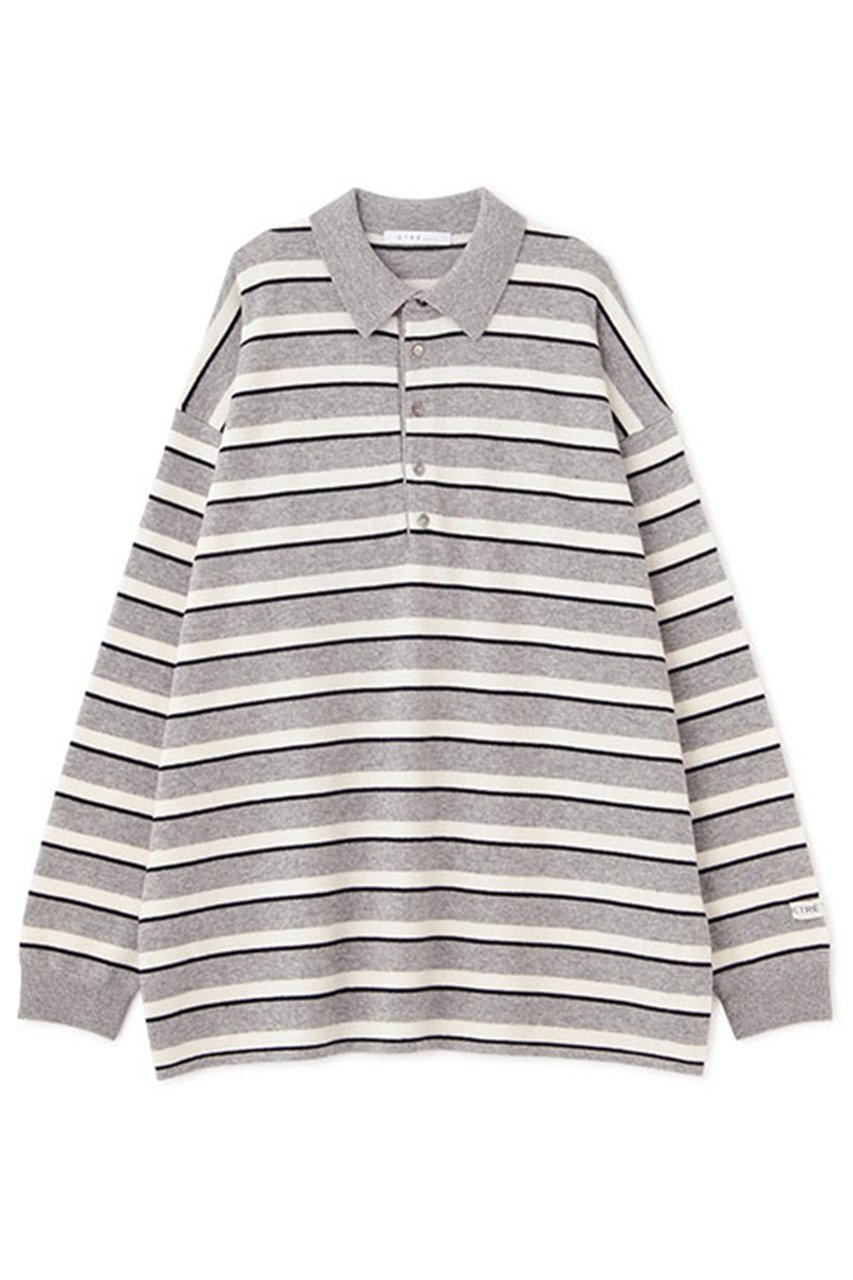 【エトレトウキョウ/ETRE TOKYO】のマルチボーダーニットポロ 人気、トレンドファッション・服の通販 founy(ファニー) 　ファッション　Fashion　レディースファッション　Fashion for Women　トップス・カットソー　Cut & Sew Tops　ニット　Knit Tops & Sweaters　カジュアルプルオーバー・ニットトップス　Pullovers & Knit Tops / Casual Pullovers　ジャカード／ジャガード　Jacquard, Woven Pattern　デニム　Denim, Jeans Material　バランス　Balance, Style Balance　フィット　Fit, Slim Fit　ボーダー　Border, Stripe　ミックス　Mix, Mixed Style　おすすめ　Recommended / Our Picks　新作・新入荷　New Arrivals / New In　other-8|ID: prp329100004689435 ipo3291000000033867593