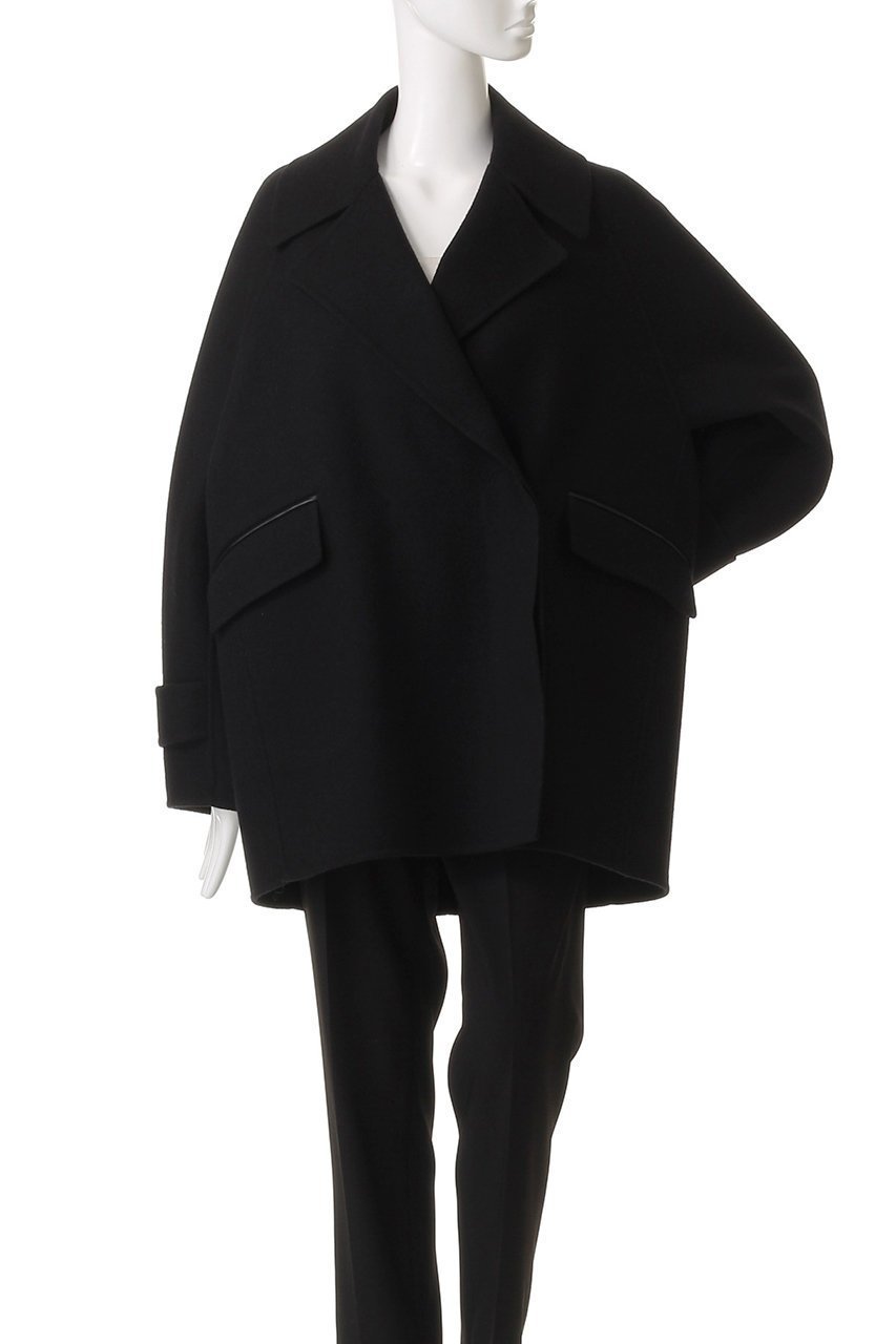 【エブール/ebure】のジロンラムメルトン ビッグカラーミドルコート 人気、トレンドファッション・服の通販 founy(ファニー) 　ファッション　Fashion　レディースファッション　Fashion for Women　アウター　Coat / Outerwear Collection　コート・ロングコート・ピーコート　Long Coats, Peacoats & More　なめらか　Smooth, Silky Texture　パターン　Pattern, Design Print　フォルム　Silhouette, Form　フラップ　Flap, Flap Pocket　ポケット　Pocket, Pocket Detail　ミドル　Middle Length, Mid Height　ロング　Long, Long-Length　新作・新入荷　New Arrivals / New In　other-2|ID: prp329100004689452 ipo3291000000033867731