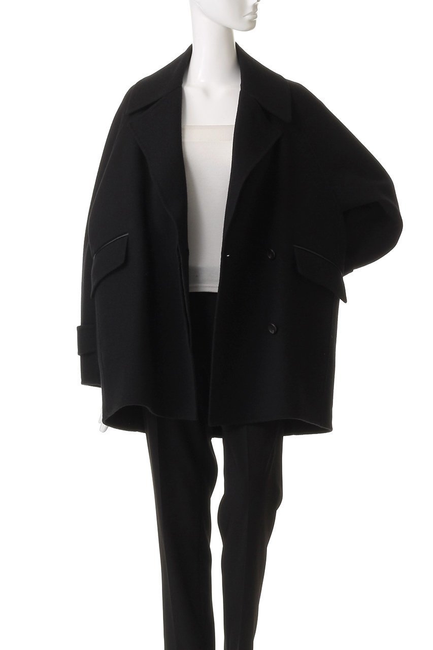 【エブール/ebure】のジロンラムメルトン ビッグカラーミドルコート 人気、トレンドファッション・服の通販 founy(ファニー) 　ファッション　Fashion　レディースファッション　Fashion for Women　アウター　Coat / Outerwear Collection　コート・ロングコート・ピーコート　Long Coats, Peacoats & More　なめらか　Smooth, Silky Texture　パターン　Pattern, Design Print　フォルム　Silhouette, Form　フラップ　Flap, Flap Pocket　ポケット　Pocket, Pocket Detail　ミドル　Middle Length, Mid Height　ロング　Long, Long-Length　新作・新入荷　New Arrivals / New In　other-7|ID: prp329100004689452 ipo3291000000033867741