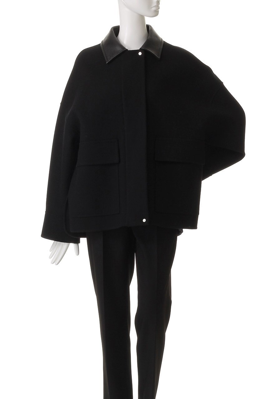 【エブール/ebure】のジロンラムメルトン ショートブルゾン 人気、トレンドファッション・服の通販 founy(ファニー) 　ファッション　Fashion　レディースファッション　Fashion for Women　アウター　Coat / Outerwear Collection　レディースジャケット・軽アウター　Jackets　ブルゾンジャケット・スポーティアウター　Blouson Jackets　なめらか　Smooth, Silky Texture　ショルダー　Shoulder, Shoulder Strap　ショート　Short, Short Length　シンプル　Simple, Minimal　ジャケット　Jacket, Outerwear　スリット　Slit, Slit Detail　ドロップ　Drop Shoulder, Dropped Style　パターン　Pattern, Design Print　パッチ　Patch, Appliqué　フラップ　Flap, Flap Pocket　ブルゾン　Blouson, Bomber Jacket　ポケット　Pocket, Pocket Detail　新作・新入荷　New Arrivals / New In　other-2|ID: prp329100004689454 ipo3291000000033867746