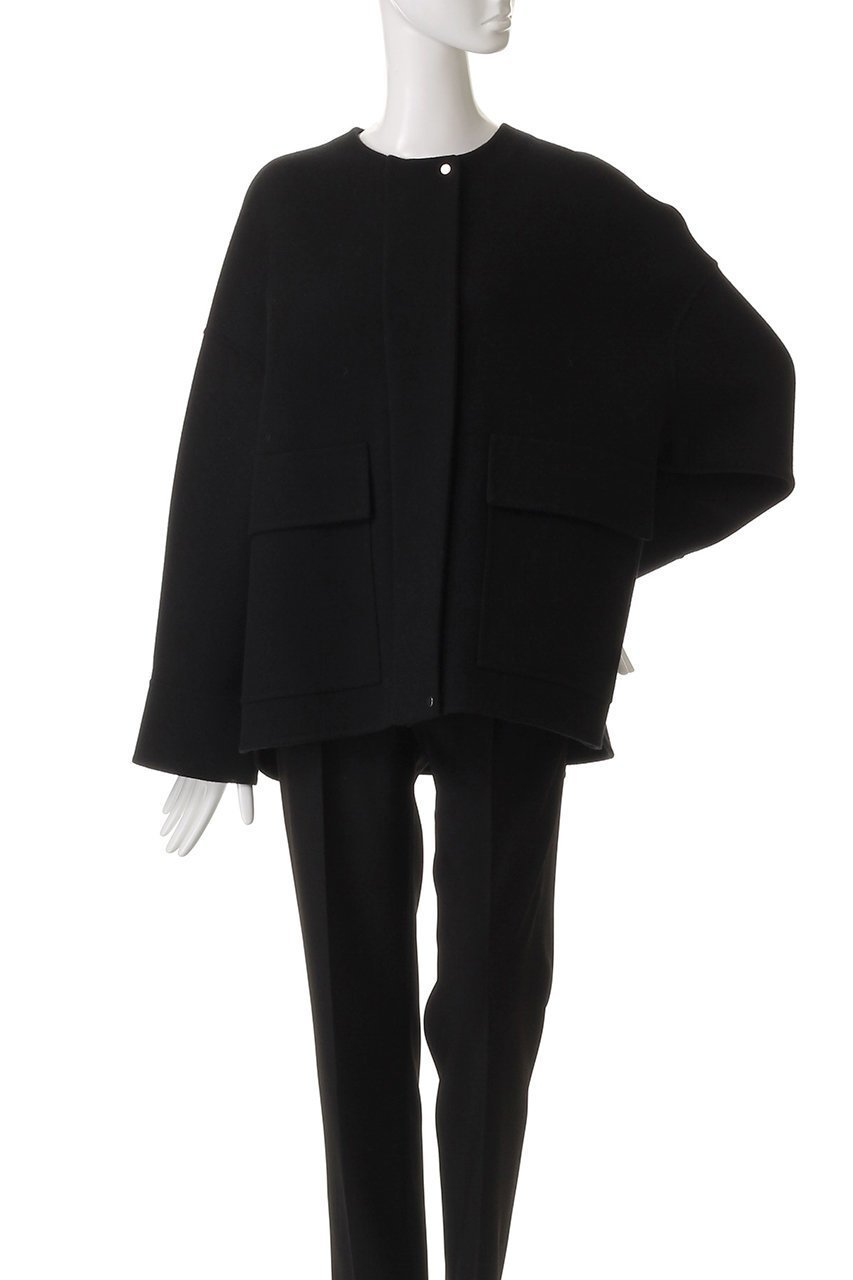 【エブール/ebure】のジロンラムメルトン ショートブルゾン 人気、トレンドファッション・服の通販 founy(ファニー) 　ファッション　Fashion　レディースファッション　Fashion for Women　アウター　Coat / Outerwear Collection　レディースジャケット・軽アウター　Jackets　ブルゾンジャケット・スポーティアウター　Blouson Jackets　なめらか　Smooth, Silky Texture　ショルダー　Shoulder, Shoulder Strap　ショート　Short, Short Length　シンプル　Simple, Minimal　ジャケット　Jacket, Outerwear　スリット　Slit, Slit Detail　ドロップ　Drop Shoulder, Dropped Style　パターン　Pattern, Design Print　パッチ　Patch, Appliqué　フラップ　Flap, Flap Pocket　ブルゾン　Blouson, Bomber Jacket　ポケット　Pocket, Pocket Detail　新作・新入荷　New Arrivals / New In　other-7|ID: prp329100004689454 ipo3291000000033867755