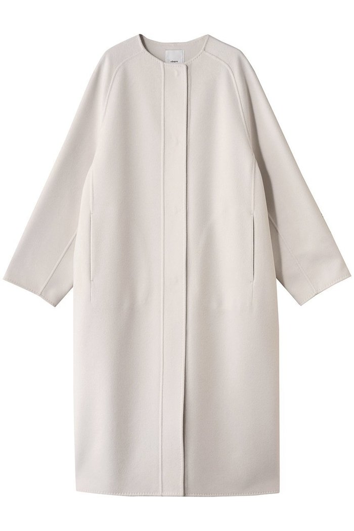 【エブール/ebure】のリュクスシャルムビーバー ノーカラーロングコート インテリア・キッズ・メンズ・レディースファッション・服の通販 founy(ファニー) https://founy.com/ ファッション Fashion レディースファッション Fashion for Women アウター Coat / Outerwear Collection コート・ロングコート・ピーコート Long Coats, Peacoats & More ショルダー Shoulder, Shoulder Strap シンプル Simple, Minimal フォルム Silhouette, Form ポケット Pocket, Pocket Detail ロング Long, Long-Length |ID: prp329100004689456 ipo3291000000036204317