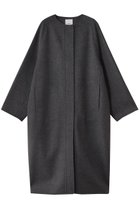 【エブール/ebure】のリュクスシャルムビーバー ノーカラーロングコート グレー|ID: prp329100004689456 ipo3291000000036204323