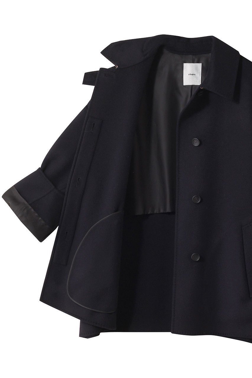 【エブール/ebure】のリュクスシャルムビーバー ステンカラーショートコート 人気、トレンドファッション・服の通販 founy(ファニー) 　ファッション　Fashion　レディースファッション　Fashion for Women　アウター　Coat / Outerwear Collection　コート・ロングコート・ピーコート　Long Coats, Peacoats & More　カフス　Cuff Design　ショート　Short, Short Length　フォルム　Silhouette, Form　新作・新入荷　New Arrivals / New In　other-6|ID: prp329100004689458 ipo3291000000033867787