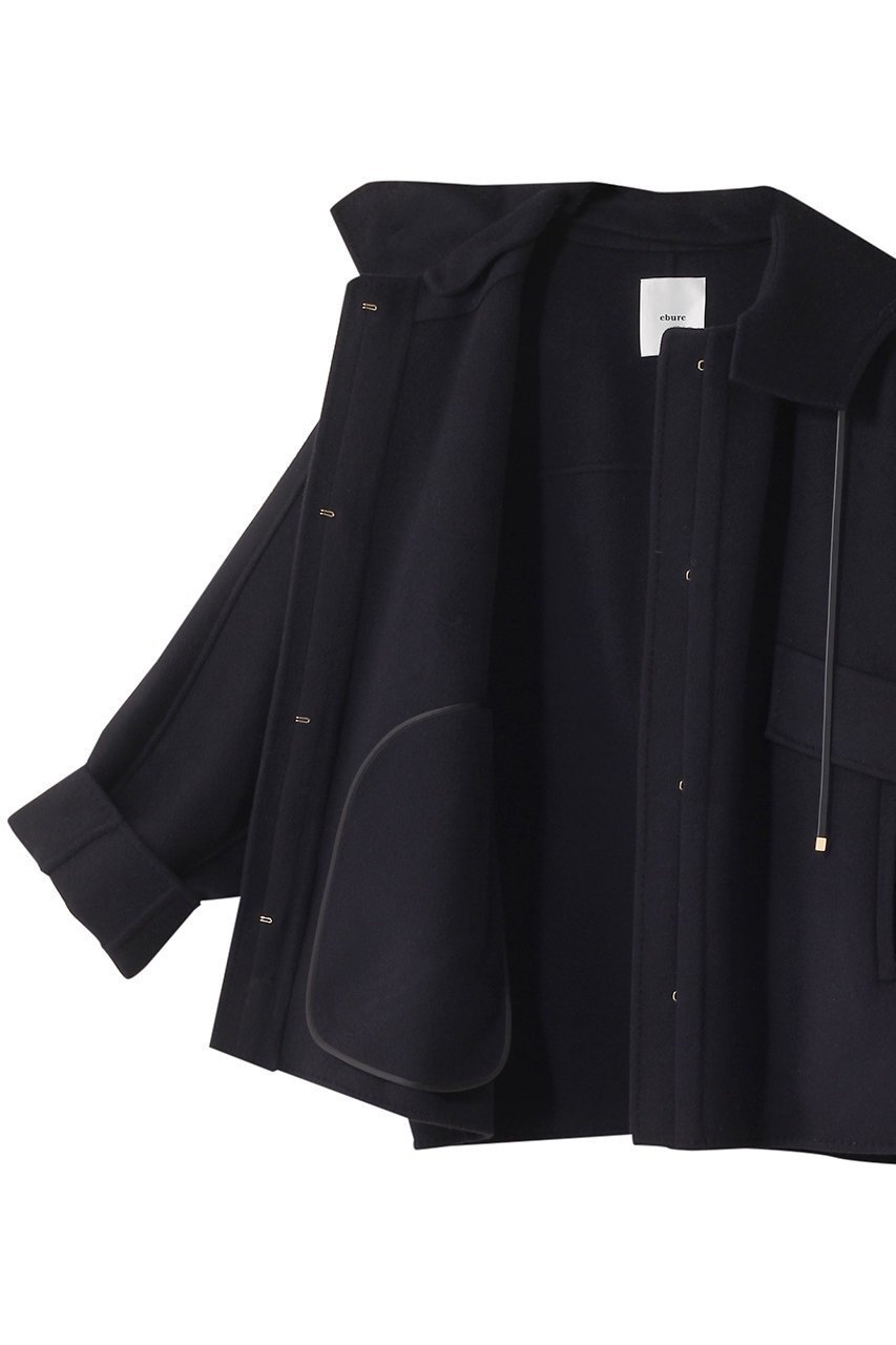 【エブール/ebure】のリュクスシャルムビーバー ショートコート 人気、トレンドファッション・服の通販 founy(ファニー) 　ファッション　Fashion　レディースファッション　Fashion for Women　アウター　Coat / Outerwear Collection　コート・ロングコート・ピーコート　Long Coats, Peacoats & More　ショート　Short, Short Length　シンプル　Simple, Minimal　スピンドル　Spindle, Drawcord　フォルム　Silhouette, Form　新作・新入荷　New Arrivals / New In　other-6|ID: prp329100004689460 ipo3291000000033867803