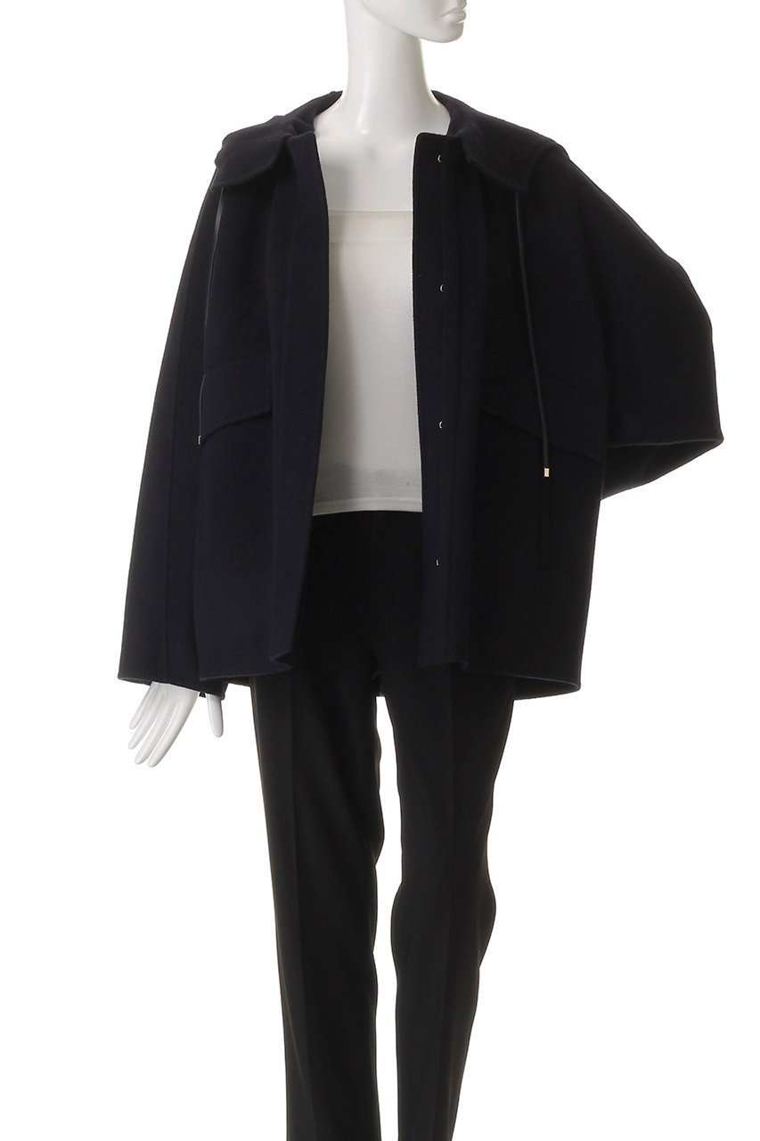 【エブール/ebure】のリュクスシャルムビーバー ショートコート 人気、トレンドファッション・服の通販 founy(ファニー) 　ファッション　Fashion　レディースファッション　Fashion for Women　アウター　Coat / Outerwear Collection　コート・ロングコート・ピーコート　Long Coats, Peacoats & More　ショート　Short, Short Length　シンプル　Simple, Minimal　スピンドル　Spindle, Drawcord　フォルム　Silhouette, Form　新作・新入荷　New Arrivals / New In　other-8|ID: prp329100004689460 ipo3291000000033867807