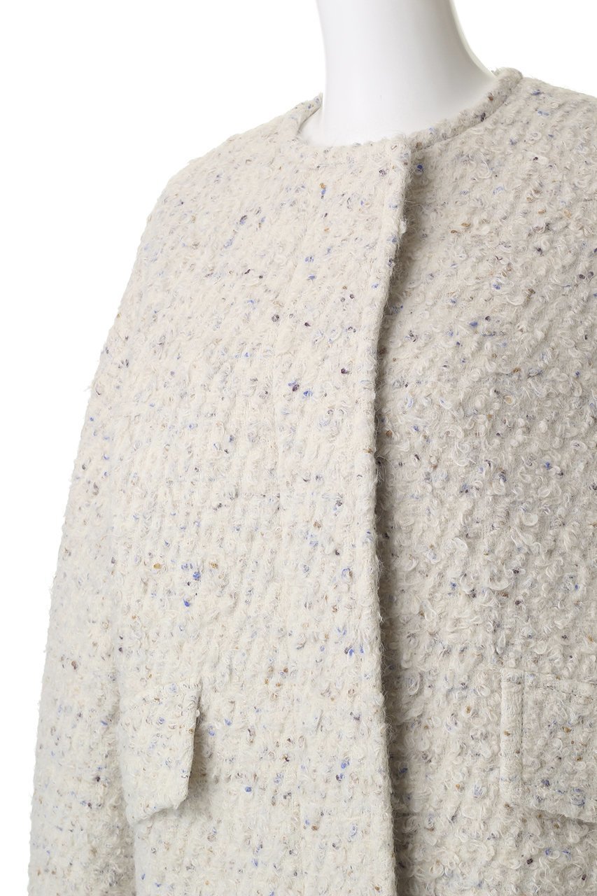 【エブール/ebure】のカラーネップアルパカツィード ノーカラーミドルコート 人気、トレンドファッション・服の通販 founy(ファニー) 　ファッション　Fashion　レディースファッション　Fashion for Women　アウター　Coat / Outerwear Collection　コート・ロングコート・ピーコート　Long Coats, Peacoats & More　スペシャル　Special, Limited Edition　ツイード　Twill, Twill Weave　ネップ　Nepp, Slub Yarn　ミドル　Middle Length, Mid Height　ロング　Long, Long-Length　新作・新入荷　New Arrivals / New In　other-5|ID: prp329100004689462 ipo3291000000033867815