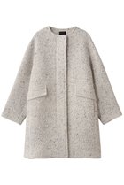 【エブール/ebure】のカラーネップアルパカツィード ノーカラーミドルコート アイボリー|ID: prp329100004689462 ipo3291000000035986551