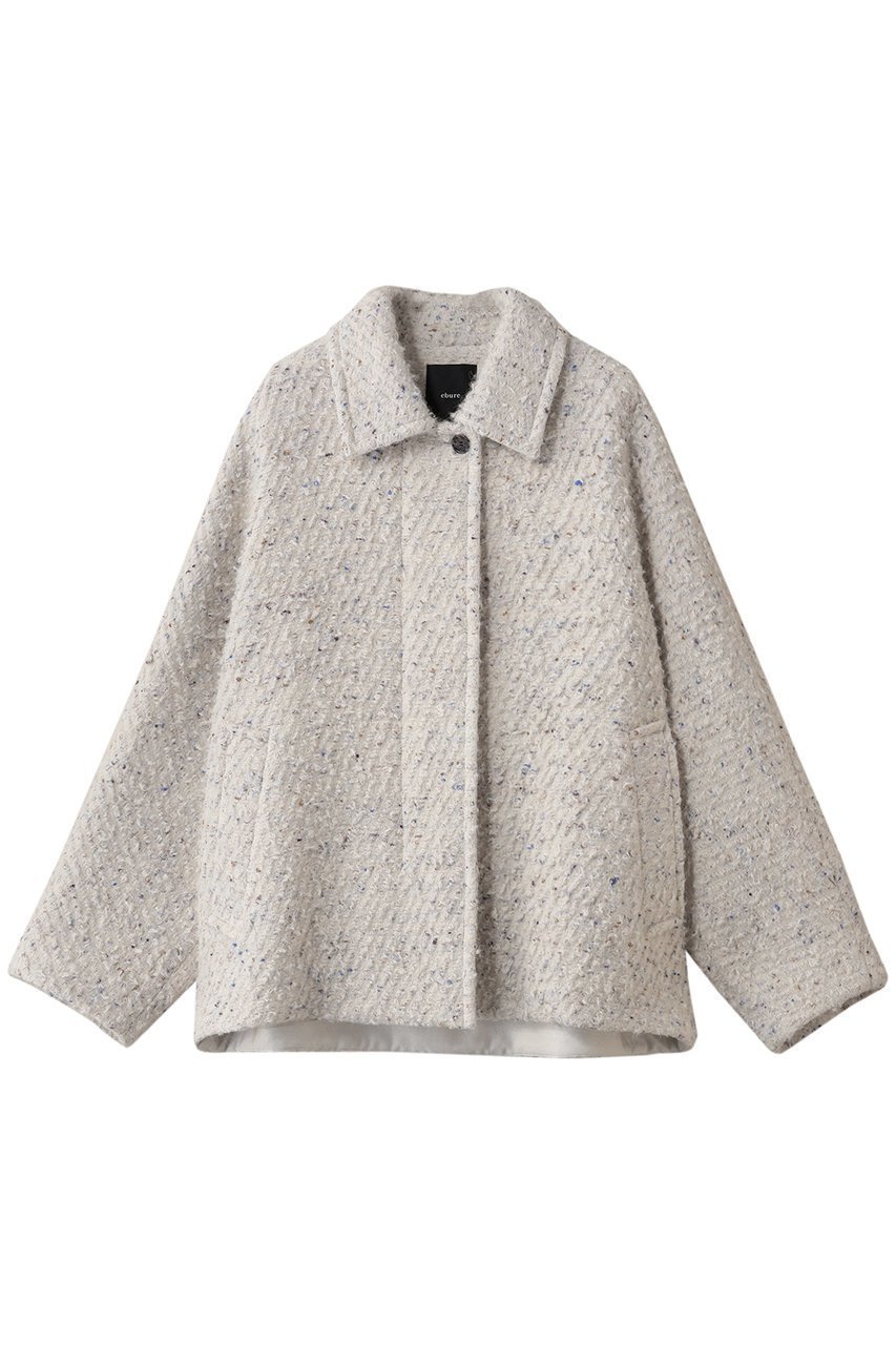 【エブール/ebure】のカラーネップアルパカツィード ステンカラーショートコート 人気、トレンドファッション・服の通販 founy(ファニー) 　ファッション　Fashion　レディースファッション　Fashion for Women　アウター　Coat / Outerwear Collection　コート・ロングコート・ピーコート　Long Coats, Peacoats & More　エレガント 上品　Elegant　ショート　Short, Short Length　スペシャル　Special, Limited Edition　ツイード　Twill, Twill Weave　ネップ　Nepp, Slub Yarn　新作・新入荷　New Arrivals / New In　 other-1|ID: prp329100004689463 ipo3291000000033867822