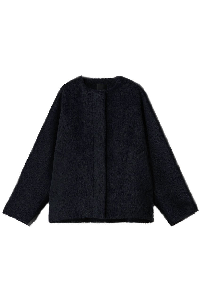 【エブール/ebure】のアルパカシャギー ノーカラーショートコート 人気、トレンドファッション・服の通販 founy(ファニー) 　ファッション　Fashion　レディースファッション　Fashion for Women　アウター　Coat / Outerwear Collection　コート・ロングコート・ピーコート　Long Coats, Peacoats & More　ショート　Short, Short Length　フォルム　Silhouette, Form　ブルゾン　Blouson, Bomber Jacket　新作・新入荷　New Arrivals / New In　 other-1|ID: prp329100004689465 ipo3291000000033867836