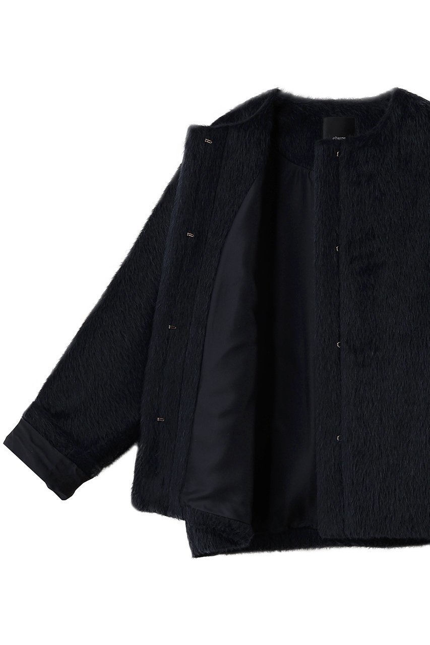 【エブール/ebure】のアルパカシャギー ノーカラーショートコート 人気、トレンドファッション・服の通販 founy(ファニー) 　ファッション　Fashion　レディースファッション　Fashion for Women　アウター　Coat / Outerwear Collection　コート・ロングコート・ピーコート　Long Coats, Peacoats & More　ショート　Short, Short Length　フォルム　Silhouette, Form　ブルゾン　Blouson, Bomber Jacket　新作・新入荷　New Arrivals / New In　other-6|ID: prp329100004689465 ipo3291000000033867847