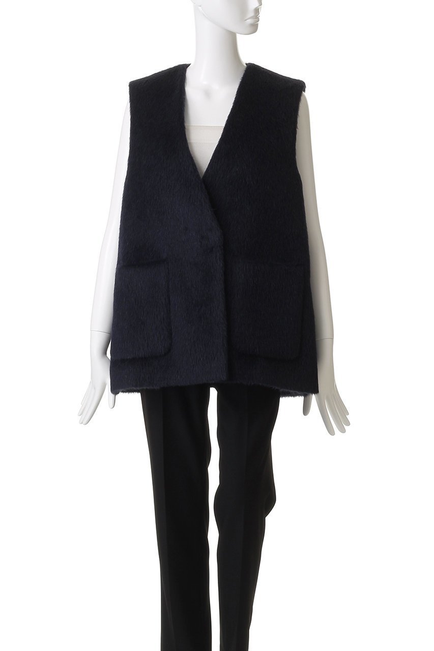 【エブール/ebure】のアルパカシャギー ジレ 人気、トレンドファッション・服の通販 founy(ファニー) 　ファッション　Fashion　レディースファッション　Fashion for Women　アウター　Coat / Outerwear Collection　レディースジャケット・軽アウター　Jackets　ジャケット　Jacket, Outerwear　スリット　Slit, Slit Detail　パッチ　Patch, Appliqué　ベスト　Vest, Waistcoat　ポケット　Pocket, Pocket Detail　今季　This Season, Current Season　新作・新入荷　New Arrivals / New In　other-2|ID: prp329100004689466 ipo3291000000033867853
