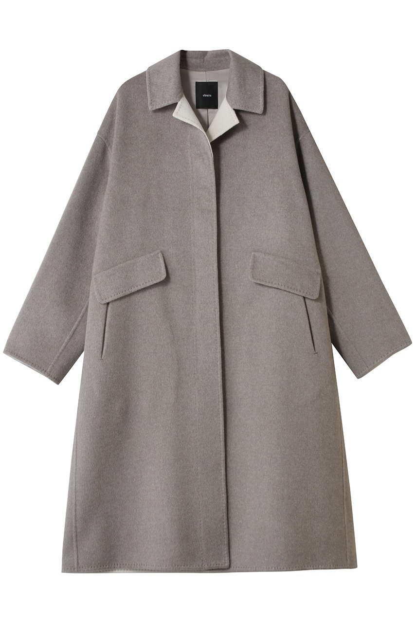 【エブール/ebure】のカシミアリバー ロングコート インテリア・キッズ・メンズ・レディースファッション・服の通販 founy(ファニー) 　ファッション　Fashion　レディースファッション　Fashion for Women　アウター　Coat / Outerwear Collection　コート・ロングコート・ピーコート　Long Coats, Peacoats & More　オケージョン　Occasion Wear　クラシック　Classic, Timeless Style　フォルム　Silhouette, Form　ロング　Long, Long-Length　新作・新入荷　New Arrivals / New In　ライトブラウン|ID: prp329100004689468 ipo3291000000033867867