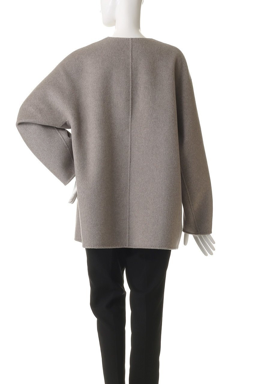 【エブール/ebure】のカシミアリバー ノーカラーショートコート 人気、トレンドファッション・服の通販 founy(ファニー) 　ファッション　Fashion　レディースファッション　Fashion for Women　アウター　Coat / Outerwear Collection　コート・ロングコート・ピーコート　Long Coats, Peacoats & More　ショート　Short, Short Length　フォルム　Silhouette, Form　新作・新入荷　New Arrivals / New In　other-4|ID: prp329100004689469 ipo3291000000033867887