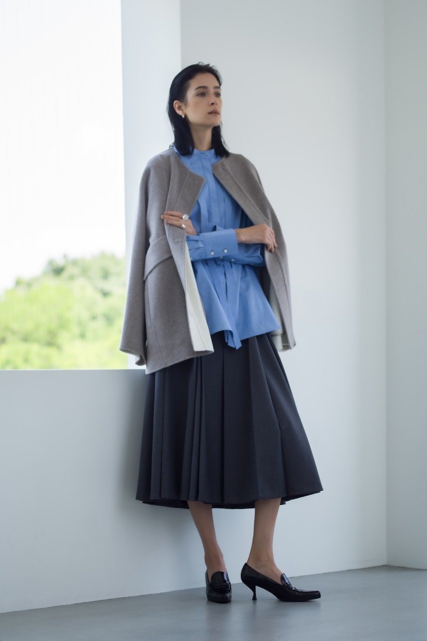 【エブール/ebure】のカシミアリバー ノーカラーショートコート 人気、トレンドファッション・服の通販 founy(ファニー) ファッション Fashion レディースファッション Fashion for Women アウター Coat / Outerwear Collection コート・ロングコート・ピーコート Long Coats, Peacoats & More ショート Short, Short Length フォルム Silhouette, Form 再入荷 Restock / Back in Stock other-8|ID: prp329100004689469 ipo3291000000035403010