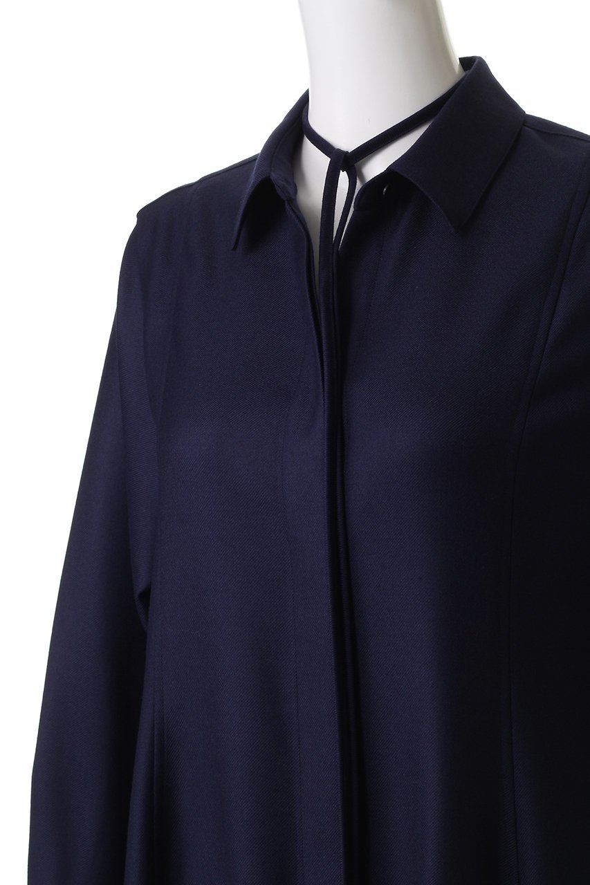 【エブール/ebure】のウールサキソニー リボンタイワンピース 人気、トレンドファッション・服の通販 founy(ファニー) 　ファッション　Fashion　レディースファッション　Fashion for Women　ワンピース　Dresses　チュニック　Tunic Tops & Dresses　おすすめ　Recommended / Our Picks　クラシック　Classic, Timeless Style　チェーン　Chain, Chain Strap　チュニック　Tunic, Long Top　ネックレス　Necklace, Pendant Necklace　パール　Pearl, Pearl Accent　リボン　Ribbon, Bow　新作・新入荷　New Arrivals / New In　羽織　Haori, Light Jacket　other-5|ID: prp329100004689474 ipo3291000000033867925