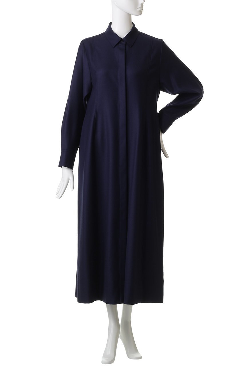 【エブール/ebure】のウールサキソニー リボンタイワンピース 人気、トレンドファッション・服の通販 founy(ファニー) 　ファッション　Fashion　レディースファッション　Fashion for Women　ワンピース　Dresses　チュニック　Tunic Tops & Dresses　おすすめ　Recommended / Our Picks　クラシック　Classic, Timeless Style　チェーン　Chain, Chain Strap　チュニック　Tunic, Long Top　ネックレス　Necklace, Pendant Necklace　パール　Pearl, Pearl Accent　リボン　Ribbon, Bow　新作・新入荷　New Arrivals / New In　羽織　Haori, Light Jacket　other-8|ID: prp329100004689474 ipo3291000000033867930