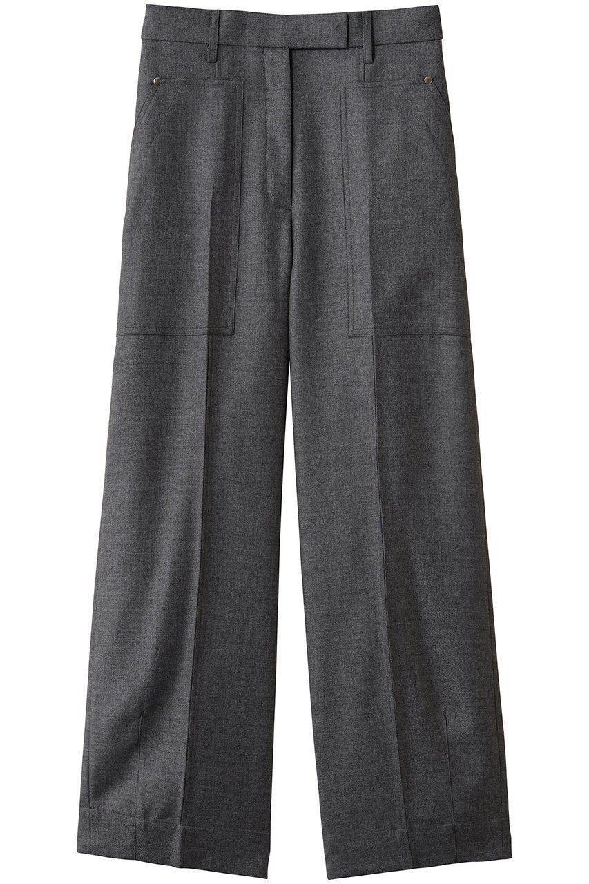【エブール/ebure】のウールサキソニー ベイカーパンツ インテリア・キッズ・メンズ・レディースファッション・服の通販 founy(ファニー) 　ファッション　Fashion　レディースファッション　Fashion for Women　パンツ　Pants & Trousers　おすすめ　Recommended / Our Picks　センター　Center, Center Line　パッチ　Patch, Appliqué　ポケット　Pocket, Pocket Detail　ループ　Loop, Loop Knit　エレガント 上品　Elegant　新作・新入荷　New Arrivals / New In　グレー|ID: prp329100004689476 ipo3291000000033867934