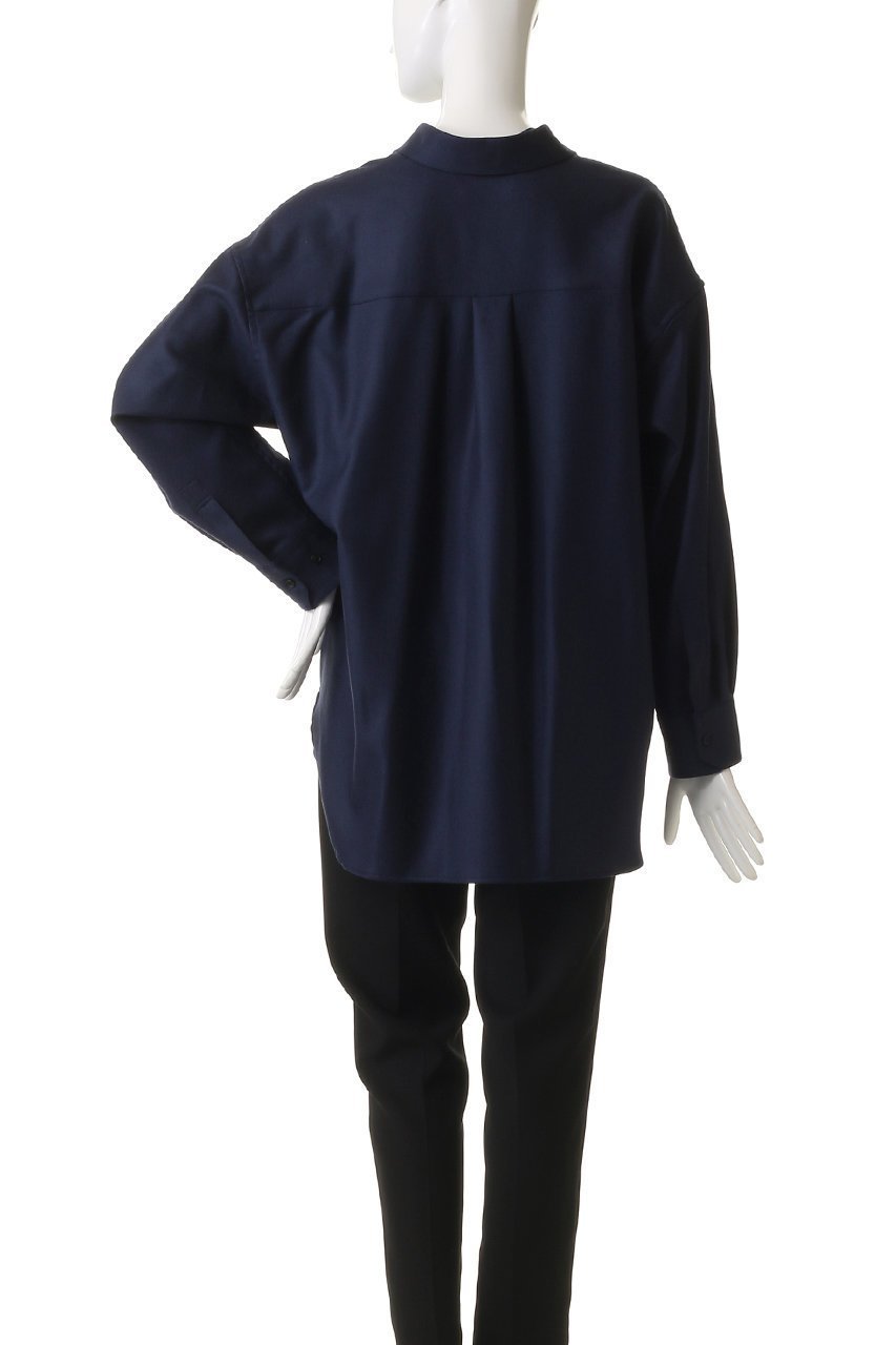 【エブール/ebure】のウールサキソニー リボンタイシャツ 人気、トレンドファッション・服の通販 founy(ファニー) 　ファッション　Fashion　レディースファッション　Fashion for Women　トップス・カットソー　Cut & Sew Tops　シャツ・ブラウス・オフィスカジュアル　Elegant Blouses & Button-Ups　おすすめ　Recommended / Our Picks　クラシック　Classic, Timeless Style　スリーブ　Sleeve, Long Sleeve / Short Sleeve　チェーン　Chain, Chain Strap　ネックレス　Necklace, Pendant Necklace　パール　Pearl, Pearl Accent　リボン　Ribbon, Bow　ロング　Long, Long-Length　新作・新入荷　New Arrivals / New In　羽織　Haori, Light Jacket　other-4|ID: prp329100004689478 ipo3291000000033867948