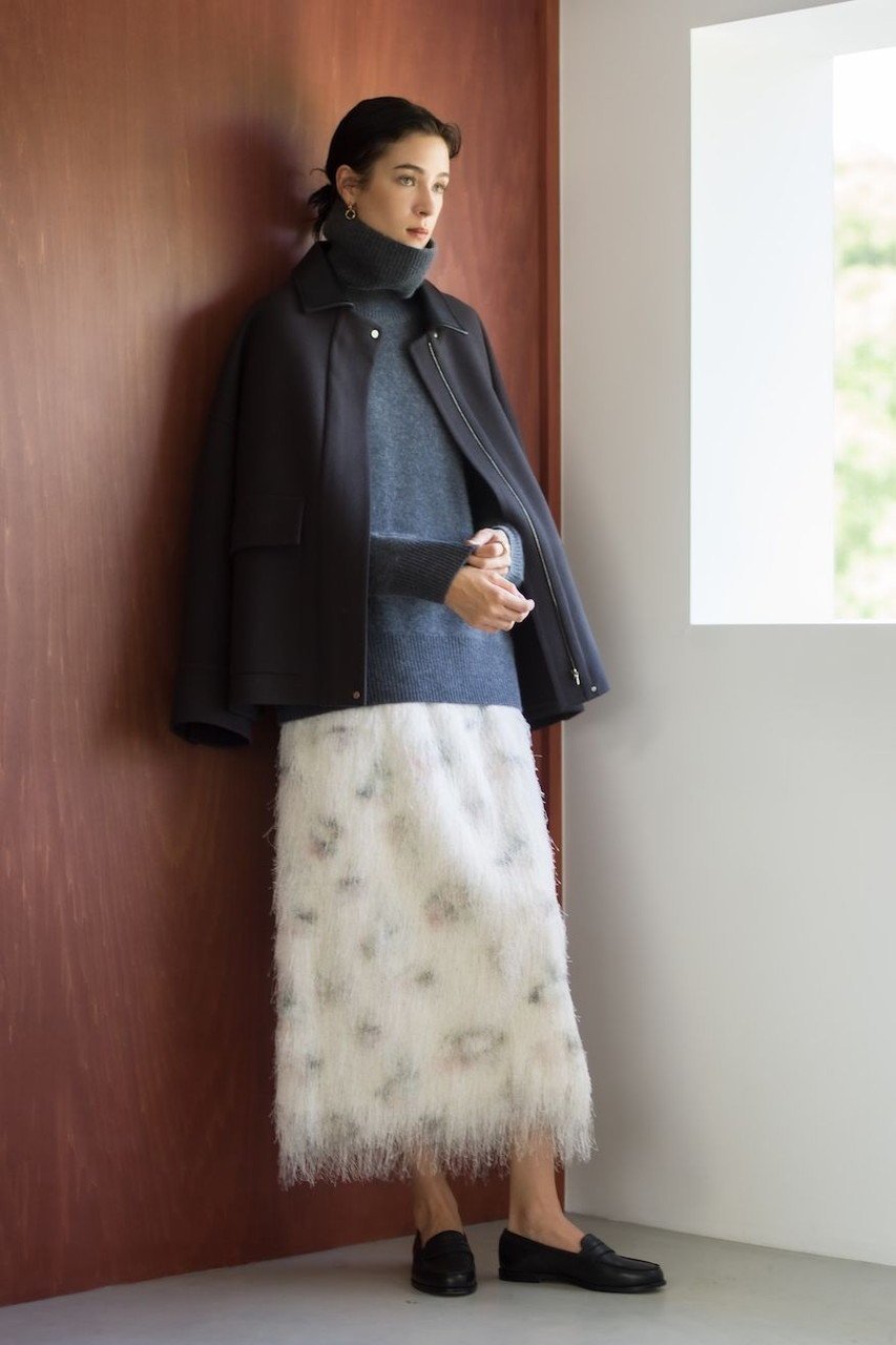 【エブール/ebure】のフラワープリントフェザー タイトスカート 人気、トレンドファッション・服の通販 founy(ファニー) 　ファッション　Fashion　レディースファッション　Fashion for Women　スカート　Skirts　おすすめ　Recommended / Our Picks　シンプル　Simple, Minimal　タイトスカート　Pencil Skirt, Tight Skirt　フェザー　Feather, Feather Detail　プリント　Print, Printed Pattern　マニッシュ　Mannish, Boyish　新作・新入荷　New Arrivals / New In　other-6|ID: prp329100004689479 ipo3291000000033867964