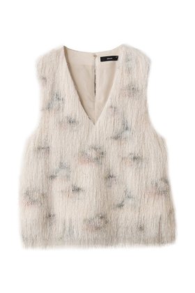 【エブール/ebure】のフラワープリントフェザー 深Vネックブラウス 人気、トレンドファッション・服の通販 founy(ファニー) ファッション Fashion レディースファッション Fashion for Women トップス・カットソー Cut & Sew Tops キャミソール&ノースリーブ Camisoles & Sleeveless Tops シャツ・ブラウス・オフィスカジュアル Elegant Blouses & Button-Ups Vネックトップス V-Neck Tops / V-Cut Neckline Shirts 花柄・フラワープリント・モチーフ Floral Prints & Motifs / Flower Pattern Tops おすすめ Recommended / Our Picks カットソー Cut and Sewn Top ジャケット Jacket, Outerwear スリット Slit, Slit Detail ノースリーブ Sleeveless, No-Sleeve フェザー Feather, Feather Detail プリント Print, Printed Pattern マニッシュ Mannish, Boyish 新作・新入荷 New Arrivals / New In |ID:prp329100004689481