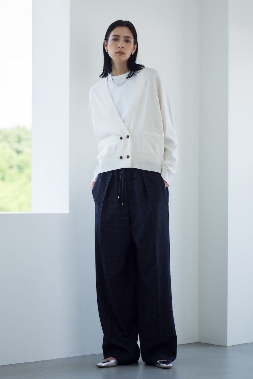 【エブール/ebure】のハウンドトゥース ドロストパンツ 人気、トレンドファッション・服の通販 founy(ファニー) 　ファッション　Fashion　レディースファッション　Fashion for Women　パンツ　Pants & Trousers　おすすめ　Recommended / Our Picks　イタリア　Italy　ツイード　Twill, Twill Weave　ハウンドトゥース　Houndstooth, Dogtooth Check　メタル　Metal, Metal Parts　other-6|ID: prp329100004689484 ipo3291000000033868000