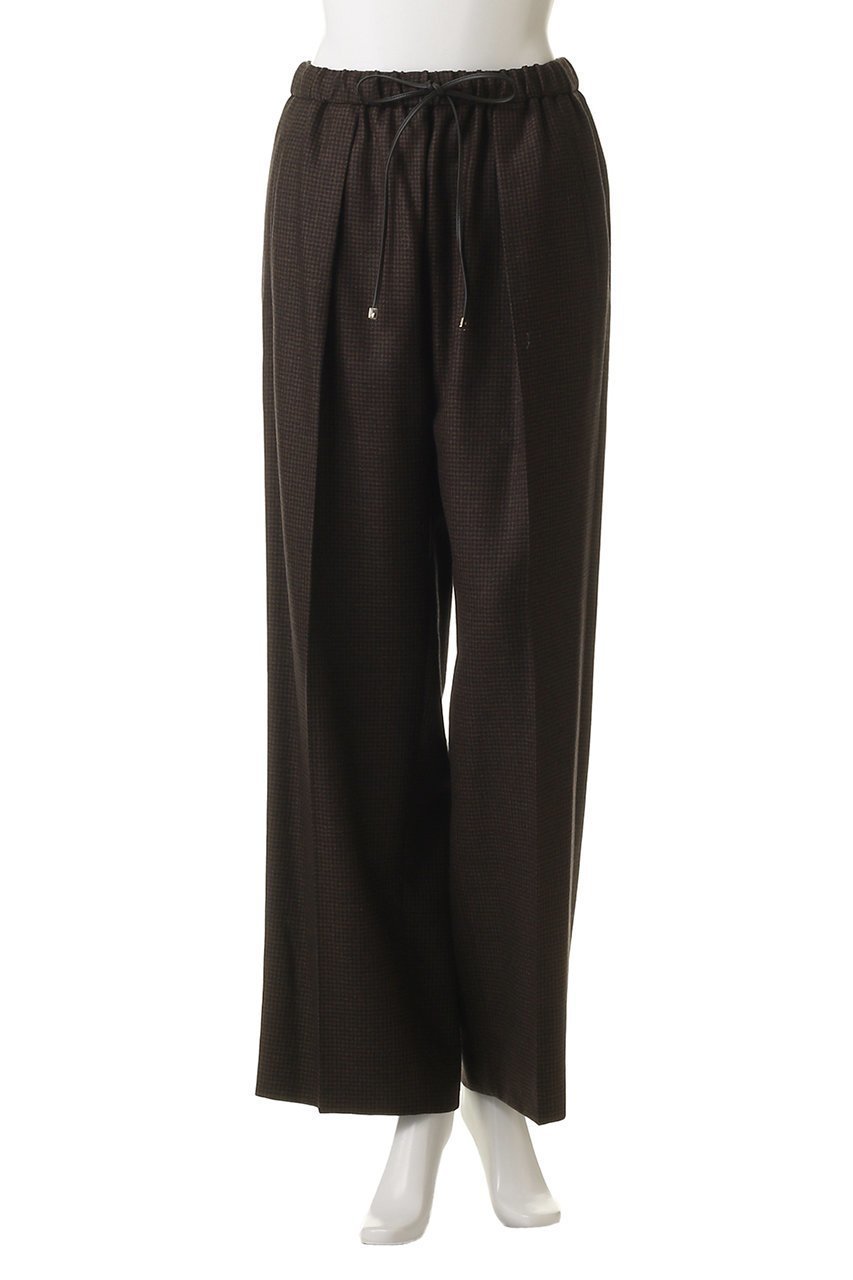 【エブール/ebure】のハウンドトゥース ドロストパンツ 人気、トレンドファッション・服の通販 founy(ファニー) 　ファッション　Fashion　レディースファッション　Fashion for Women　パンツ　Pants & Trousers　おすすめ　Recommended / Our Picks　イタリア　Italy　ツイード　Twill, Twill Weave　ハウンドトゥース　Houndstooth, Dogtooth Check　メタル　Metal, Metal Parts　other-2|ID: prp329100004689484 ipo3291000000035276027