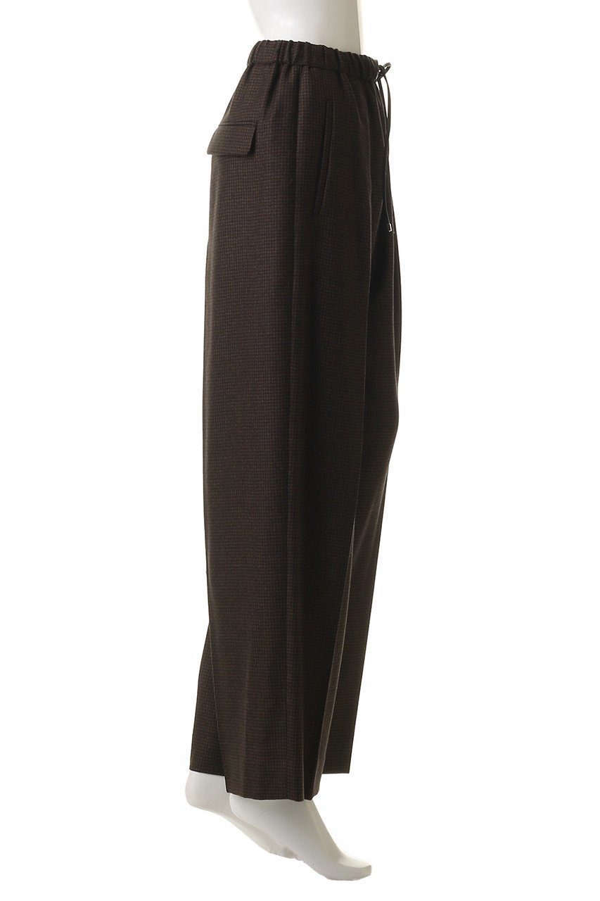 【エブール/ebure】のハウンドトゥース ドロストパンツ 人気、トレンドファッション・服の通販 founy(ファニー) 　ファッション　Fashion　レディースファッション　Fashion for Women　パンツ　Pants & Trousers　おすすめ　Recommended / Our Picks　イタリア　Italy　ツイード　Twill, Twill Weave　ハウンドトゥース　Houndstooth, Dogtooth Check　メタル　Metal, Metal Parts　other-3|ID: prp329100004689484 ipo3291000000035276028