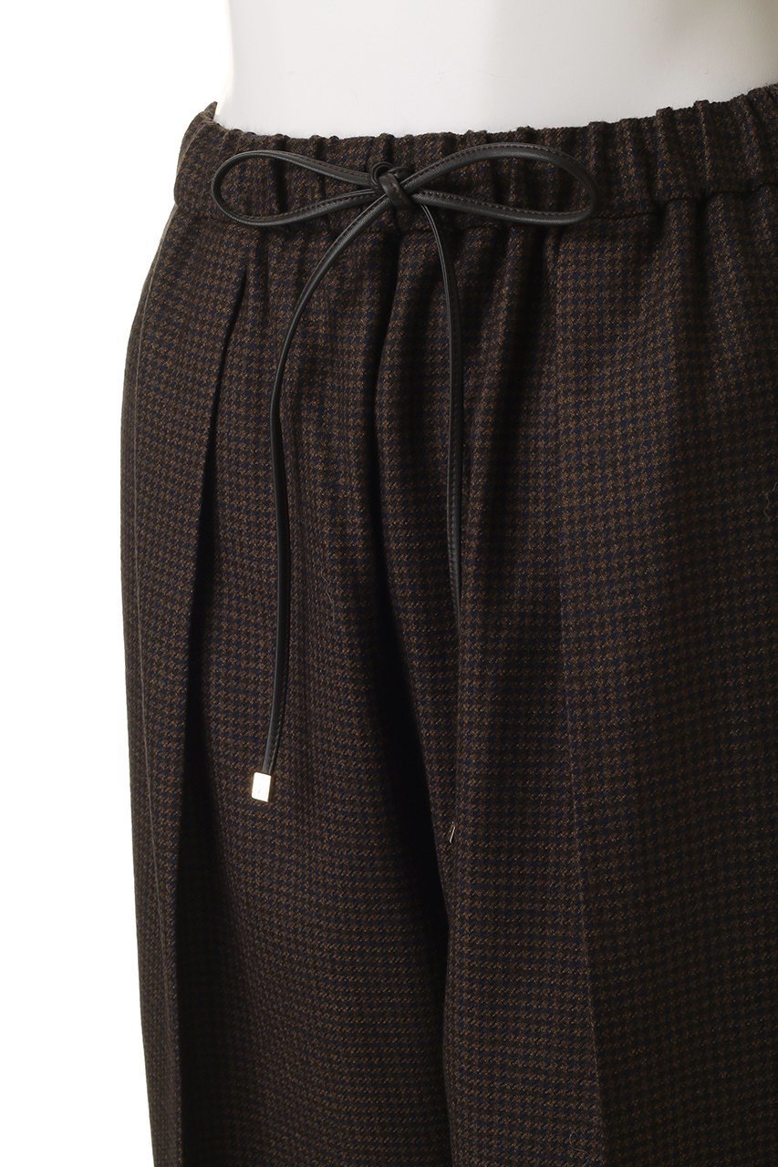 【エブール/ebure】のハウンドトゥース ドロストパンツ 人気、トレンドファッション・服の通販 founy(ファニー) 　ファッション　Fashion　レディースファッション　Fashion for Women　パンツ　Pants & Trousers　おすすめ　Recommended / Our Picks　イタリア　Italy　ツイード　Twill, Twill Weave　ハウンドトゥース　Houndstooth, Dogtooth Check　メタル　Metal, Metal Parts　other-5|ID: prp329100004689484 ipo3291000000035276030