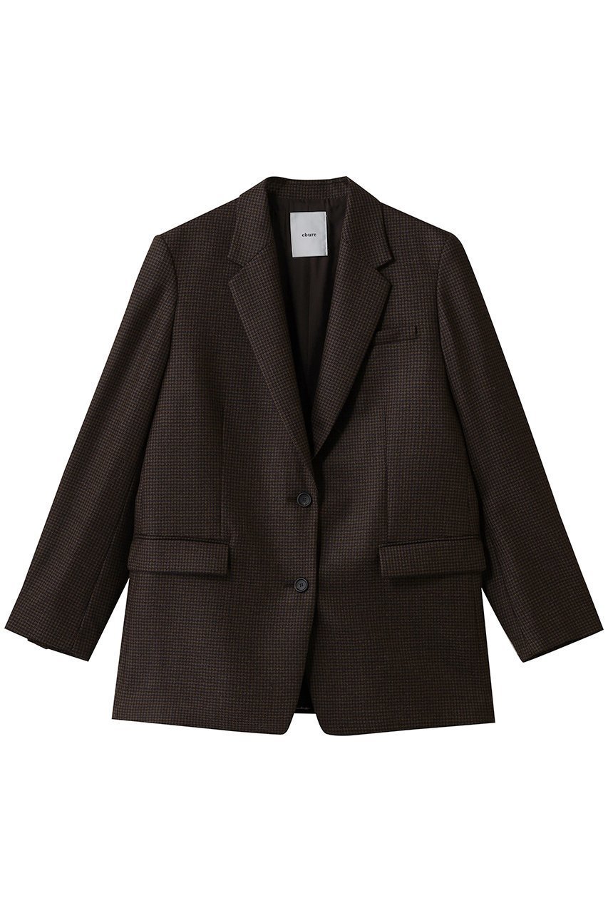 【エブール/ebure】のハウンドトゥース 2釦シングルジャケット 人気、トレンドファッション・服の通販 founy(ファニー) 　ファッション　Fashion　レディースファッション　Fashion for Women　アウター　Coat / Outerwear Collection　レディースジャケット・軽アウター　Jackets　イタリア　Italy　ジャケット　Jacket, Outerwear　ツイード　Twill, Twill Weave　ハウンドトゥース　Houndstooth, Dogtooth Check　ブローチ　Brooch, Pin Brooch　新作・新入荷　New Arrivals / New In　 other-1|ID: prp329100004689485 ipo3291000000033868001
