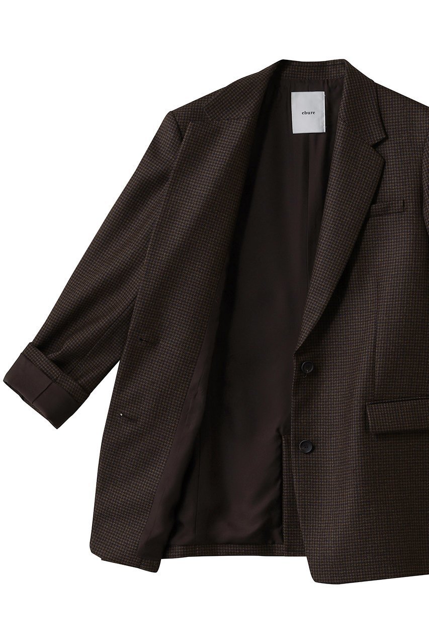 【エブール/ebure】のハウンドトゥース 2釦シングルジャケット 人気、トレンドファッション・服の通販 founy(ファニー) 　ファッション　Fashion　レディースファッション　Fashion for Women　アウター　Coat / Outerwear Collection　レディースジャケット・軽アウター　Jackets　イタリア　Italy　ジャケット　Jacket, Outerwear　ツイード　Twill, Twill Weave　ハウンドトゥース　Houndstooth, Dogtooth Check　ブローチ　Brooch, Pin Brooch　新作・新入荷　New Arrivals / New In　other-6|ID: prp329100004689485 ipo3291000000033868013