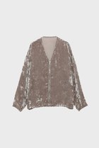 【スタニングルアー/STUNNING LURE】のシアーベルベットブルゾン グレーベージュ|ID: prp329100004689490 ipo3291000000034219669