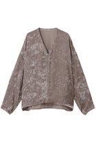 【スタニングルアー/STUNNING LURE】のシアーベルベットブルゾン グレーベージュ|ID: prp329100004689490 ipo3291000000035415976