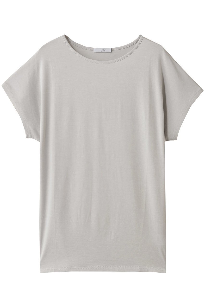 【ジュリエ/Julier】のエコリヨセル半袖トップス インテリア・キッズ・メンズ・レディースファッション・服の通販 founy(ファニー) 　ファッション　Fashion　レディースファッション　Fashion for Women　トップス・カットソー　Cut & Sew Tops　スポーツウェア　Functional & Stylish Sportswear　スポーツ トップス　Athletic Tops / Workout Tops / Training Shirts　シンプル　Simple, Minimal　スポーツ　Sports, Activewear　ヨガ　Yoga, Yoga Wear　ワーク　Workwear, Utility Style　半袖　Short Sleeve, Half Sleeve　ライトグレー|ID: prp329100004689495 ipo3291000000035841249