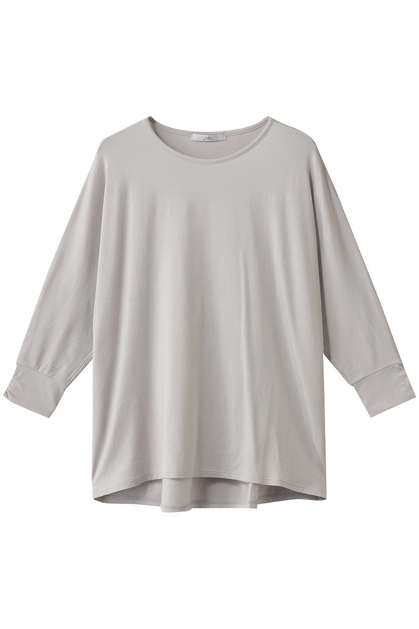【ジュリエ/Julier】のエコリヨセルハーフスリーブプルオーバー インテリア・キッズ・メンズ・レディースファッション・服の通販 founy(ファニー) 　ファッション　Fashion　レディースファッション　Fashion for Women　トップス・カットソー　Cut & Sew Tops　カジュアルプルオーバー・ニットトップス　Pullovers & Knit Tops / Casual Pullovers　スポーツウェア　Functional & Stylish Sportswear　スポーツ トップス　Athletic Tops / Workout Tops / Training Shirts　スポーツ　Sports, Activewear　スリット　Slit, Slit Detail　ボトム　Bottoms, Lower Wear　ヨガ　Yoga, Yoga Wear　ワーク　Workwear, Utility Style　新作・新入荷　New Arrivals / New In　旅行　Travel　ライトグレー|ID: prp329100004689496 ipo3291000000033868086